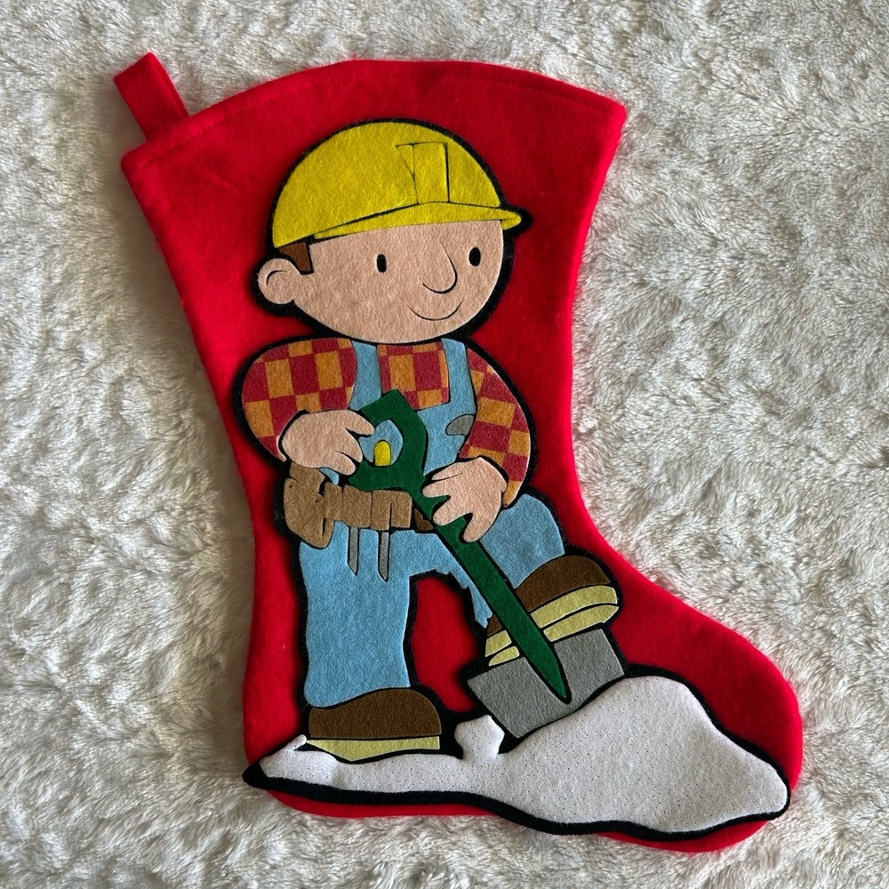 VTG Y2K BOB THE BUILDER Christmas Stocking - NWOT - 2003